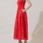 Sugarlips - Arlett Floral Smocked Sleeveless Midi Dress