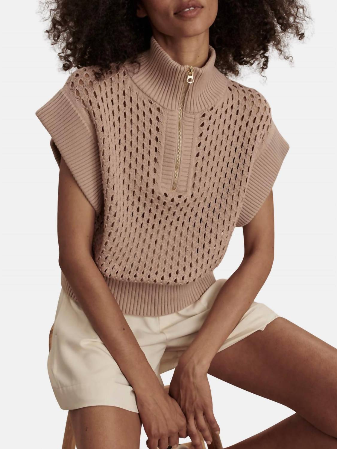 Varley - Gaines Half Zip Knit Top