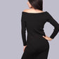 P.Cill - Plain Ribbed Cowl Neck Sweater Dress
