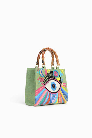 America & Beyond - Women's Groovy Evil Eye Handbag