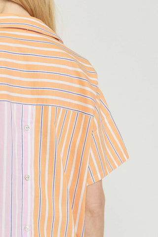 Entro - Striped Color Block Top