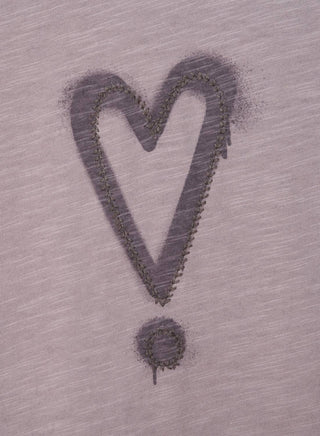 On This Day - Exclamation Heart Graphic Short Sleeve Knit Tee