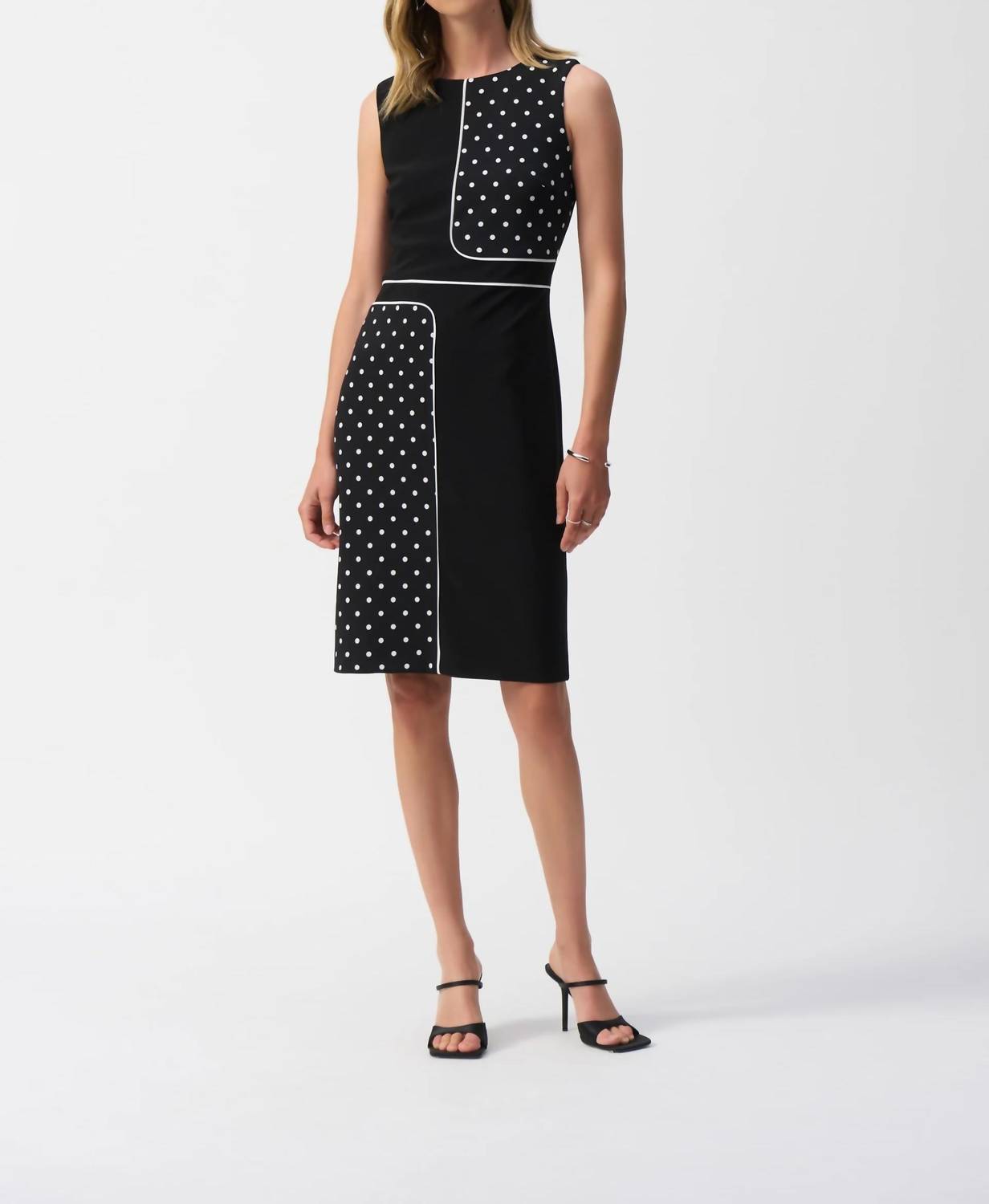 Joseph Ribkoff - Polka Dot Sleeveless Sheath Dress