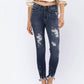 Judy Blue - Mid Rise Destroy Skinny Jean