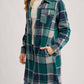 Bluivy - Women's Flannel Plaid Longline Shacket