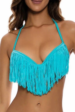 Luli Fama - Fringe Push Up Underwire Bikini Top