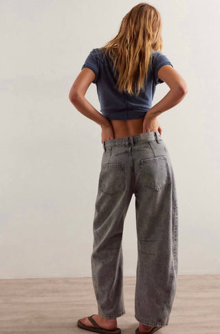 Free People - Good Luck Mid-rise Barrel Jean