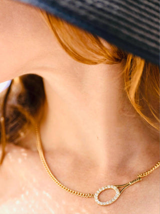 Love Love Tennis - Women's Big Diamond Galore Necklace