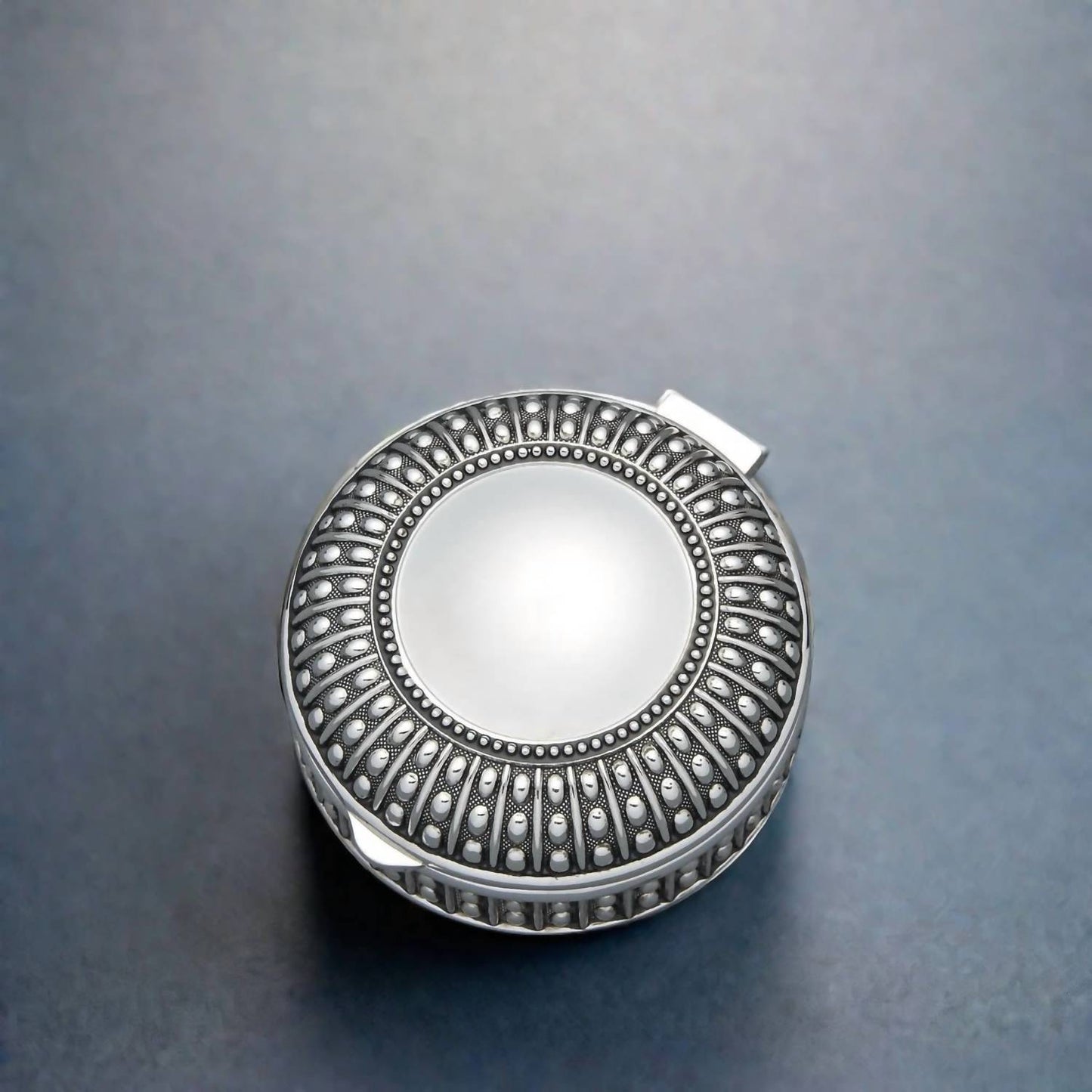 Creative Gifts International - Round Antique-Style Box with Beaded Detail