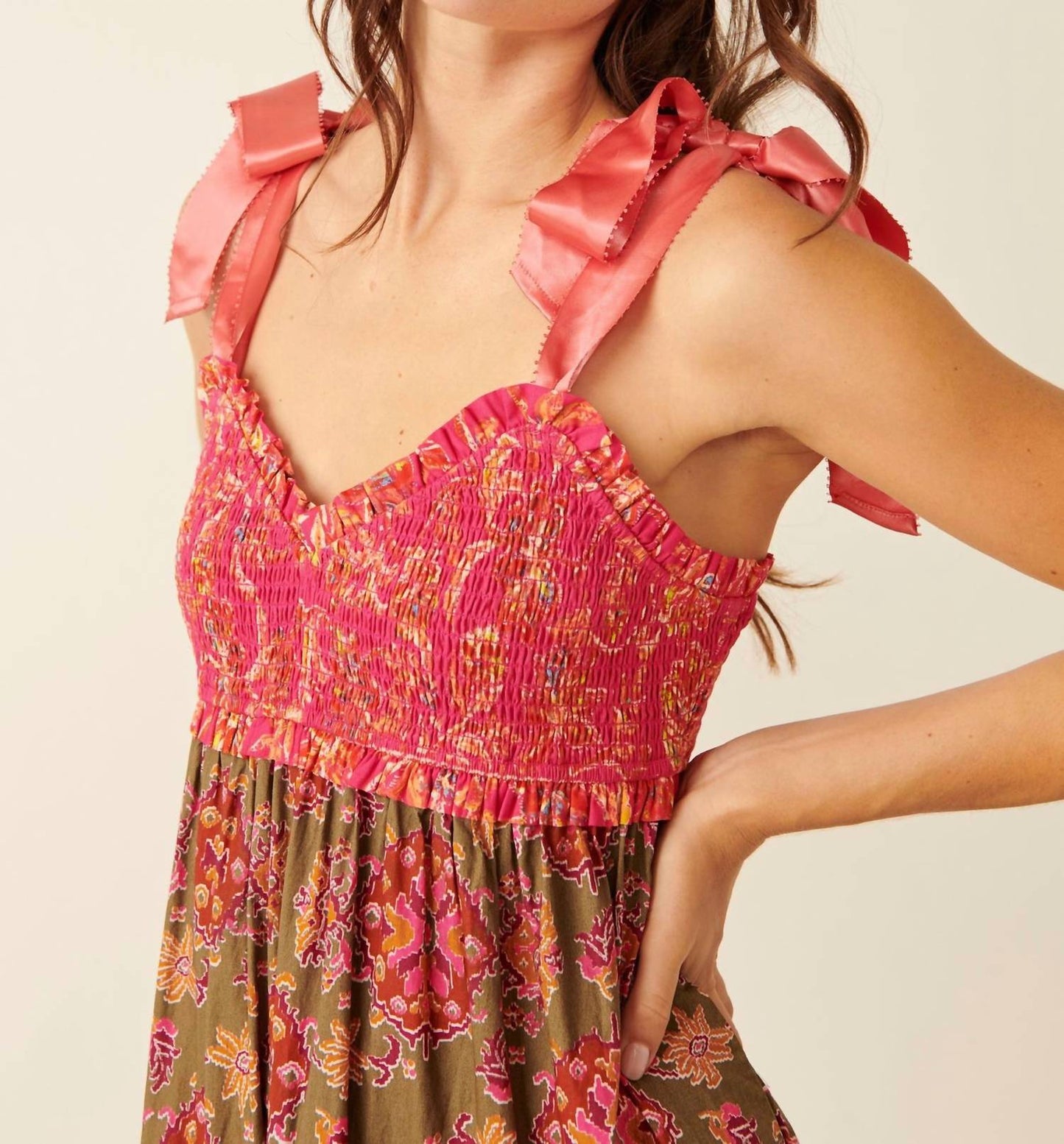 Free People - Smocking Maxi Dress