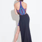 Rachel Allan - Beaded Jersey Halter Neck Prom Gown