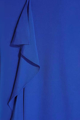 Adrianna Papell - Boat Neck Short Sleeves High Low Hem Short Dress