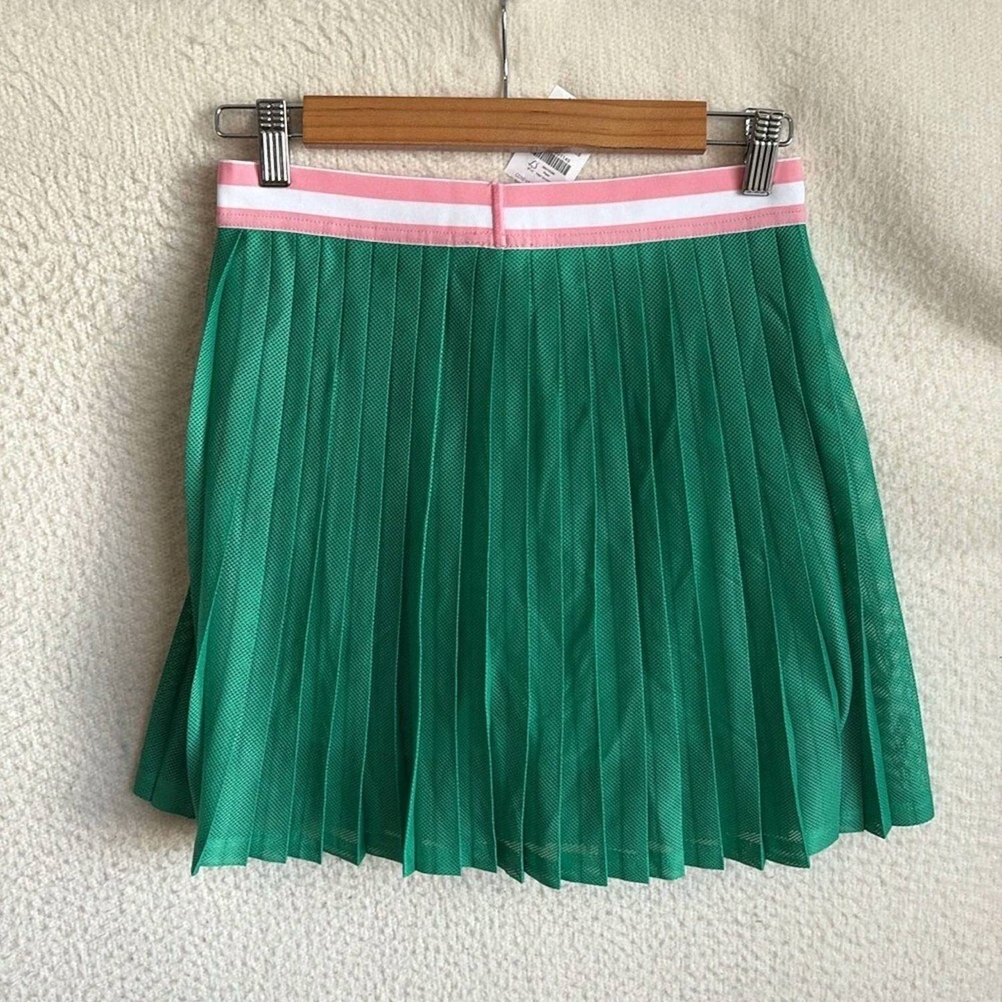 J.Crew - Women's Mesh Pleated Skort With Pink Waistband