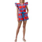 Sugarlips - Devany Mix Media Carya Ruffle Poplin Top