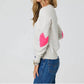 Kerri Rosenthal - Boyfriend Heart Patchwork Sweatshirt
