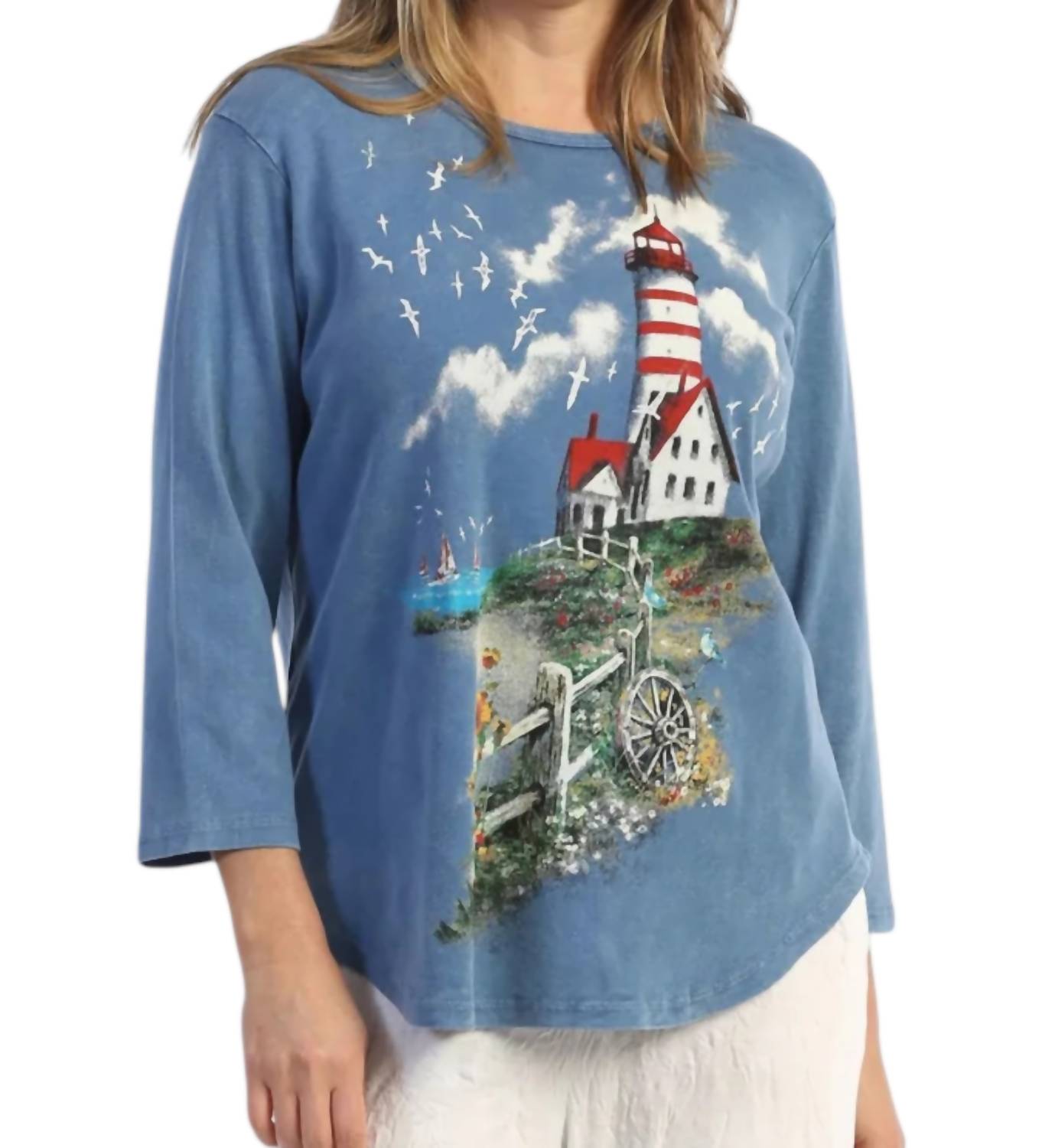 Jess & Jane - Lighthouse Mineral Washed Cotton Top