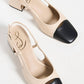 Sam Edelman - Women's Tarra Two-tone Block-heel Slingback Sandal
