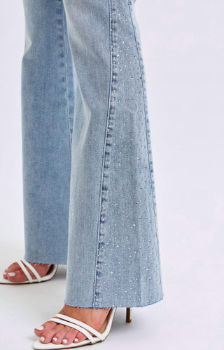 Judy Blue - Rhinestone Detail Flare Jeans