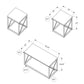 Table Set, Coffee, End, Side, Accent, Living Room, Contemporary, Modern (Set of 3) - White