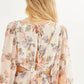 Topshop - Floral Print Textured Sheer Chiffon Maxi Dress
