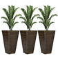 Outsunny 28" Tall Outdoor Planters - Set of 3 Large Tapered Planters