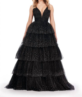 Ashleylauren - Sparkling Glitter Tulle Ball Gown