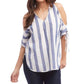 Karen Kane - Cold Shoulder Tie Sleeve Top