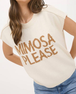Blu Pepper - Mimosa Please Short Sleeve Pullover Sweater