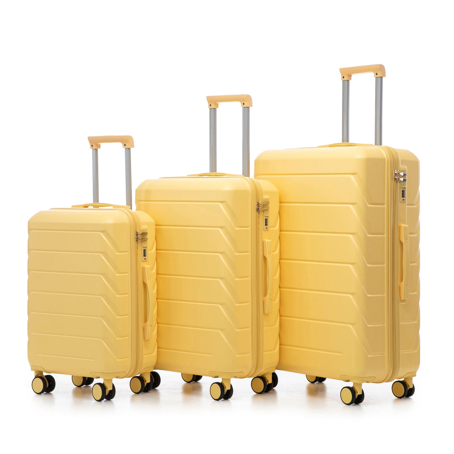 Set 3PCs 20'/24'/28' ABS Spinner Wheel Luggage - Yellow