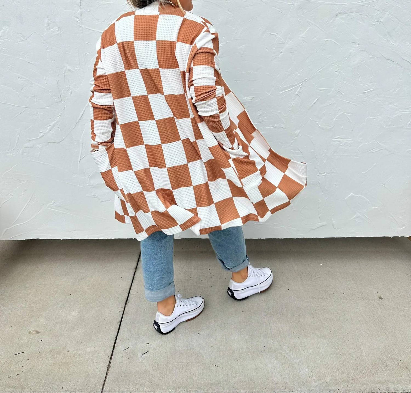 Blakeley - Lola Checkered Print One Size Cardigan