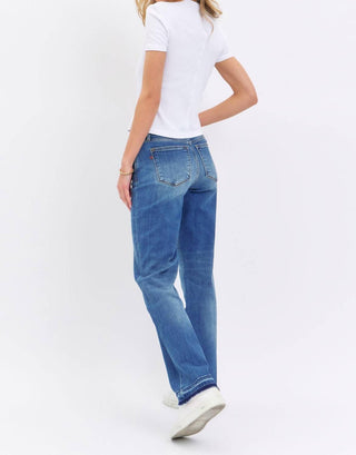 Judy Blue - Mid Rise Dad Jean With Release Hem