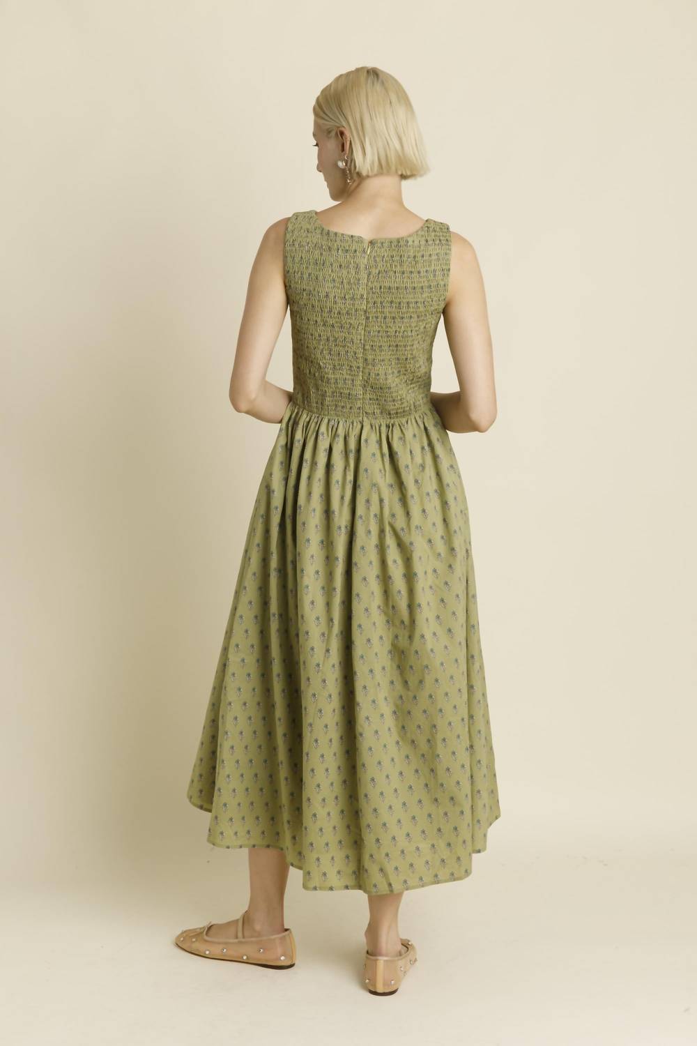 Aureum - Women's Boat Neck Floral Maxi Dress