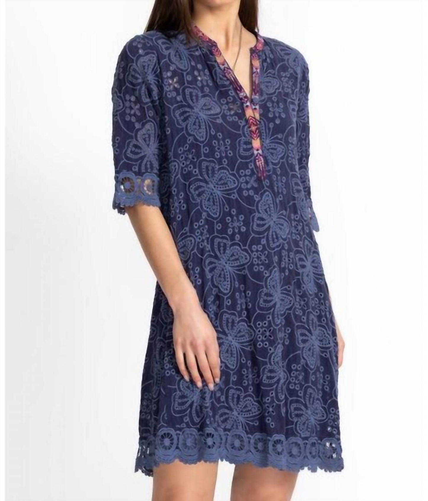 Johnny Was - MALFI MANDARIN COLLAR DRESS