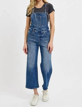 Risen - Knotted Strap Denim Overalls