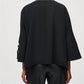 Joseph Ribkoff - Embellished Boat Neck Cut-out 3/4 Sleeves Top