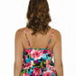 Caribbean Joe - Tie Blouson Underwire Tankini Top