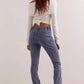 Free People - Women's Level Up Stripe Slim Flare Jeans