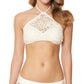 Jessica Simpson - Flower Power Crochet High Neck Halter Bikini Top