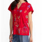 Johnny Was - EASY PANELED V‑NECK TEE LOULIA