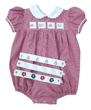 Lullaby Set - Girl's Ruth Ribbon Bubble Romper