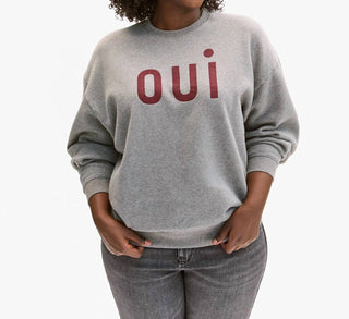 Clare V. - Oversized Sweatshirt with Oui