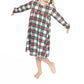 Angel Dear - Girls' Holiday Plaid Loungewear Gown