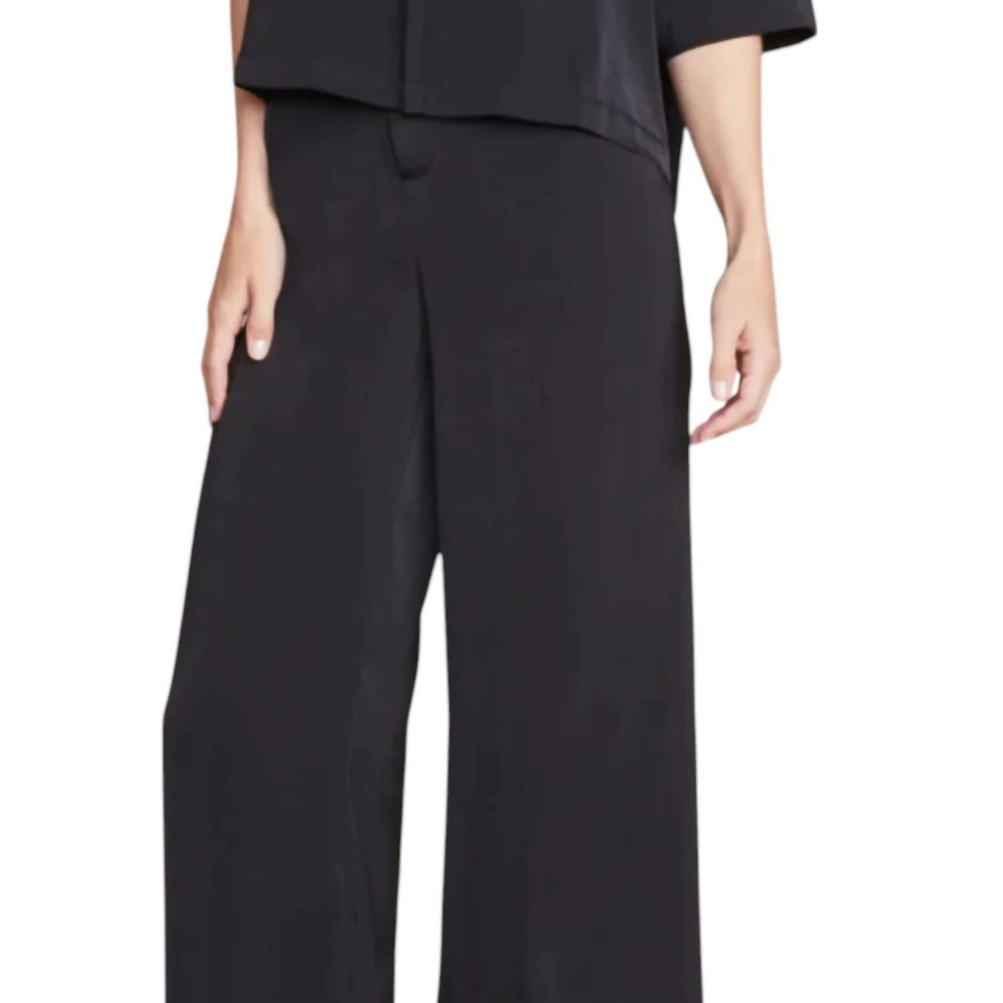 Barefoot Dreams - Washed Satin Piped Wide Leg Pants