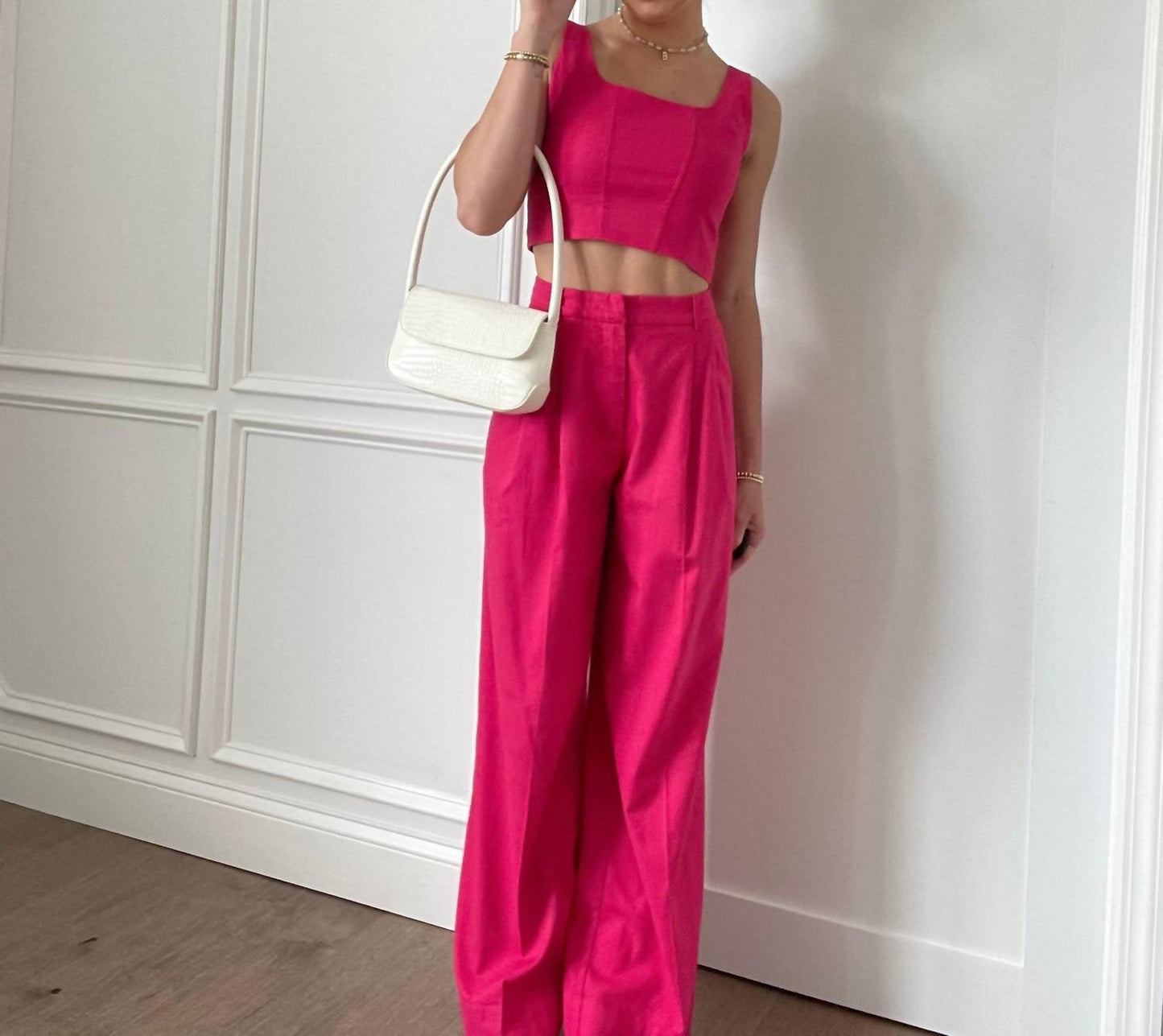 Lucy Paris - Tia Linen Crop Top