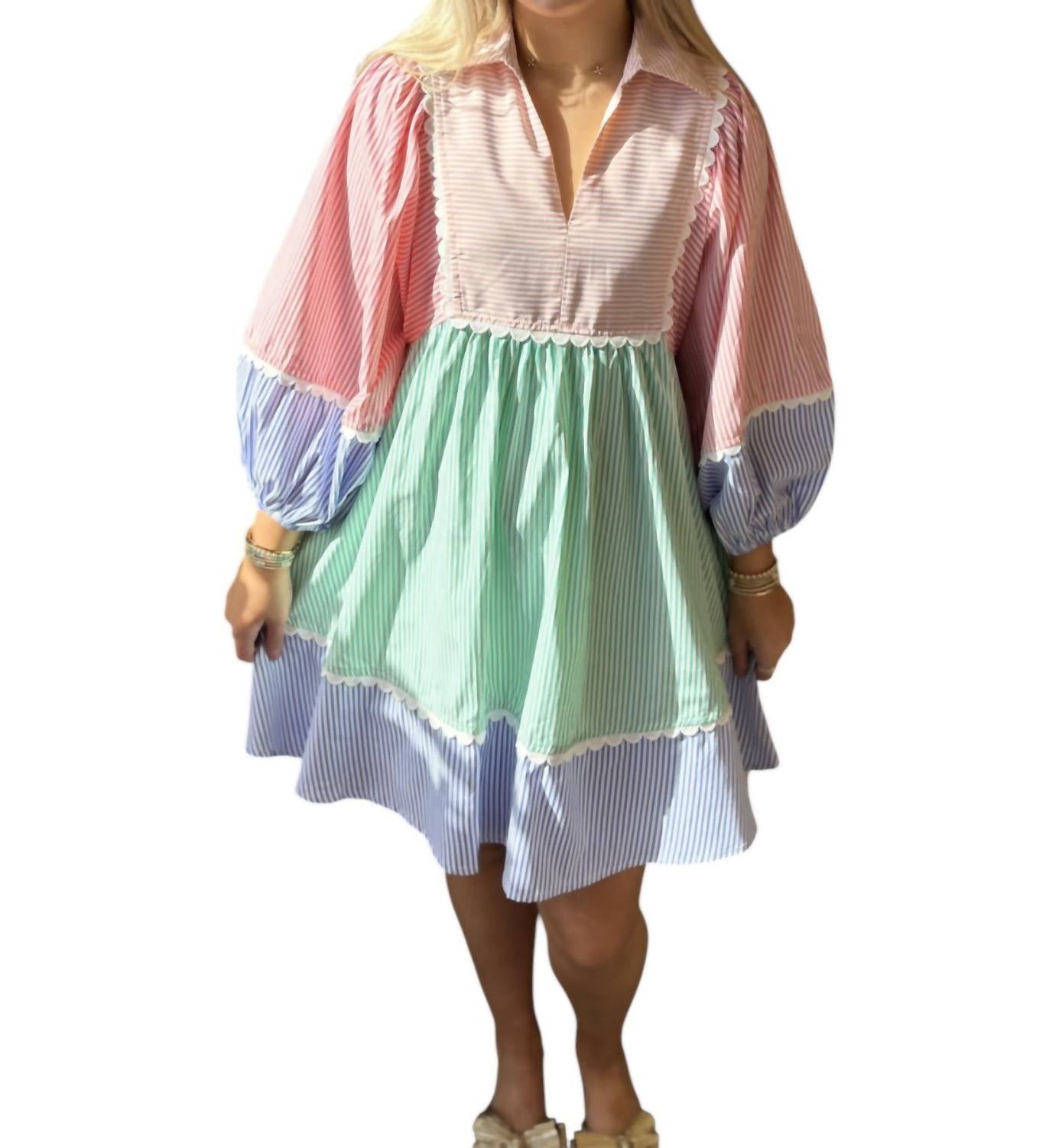 Entro - Seersucker Mini Dress