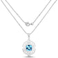 8.18 Carat Genuine Swiss Blue Topaz .925 Sterling Silver Pendant