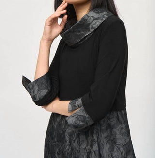 Joseph Ribkoff - Floral Print 3/4 Sleeves Cocoon Dress