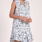 Elan - Sleeveless Botanical Print Collar Dress