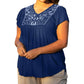 On The Plus Side - Karla Embroidered Blouse - PLUS