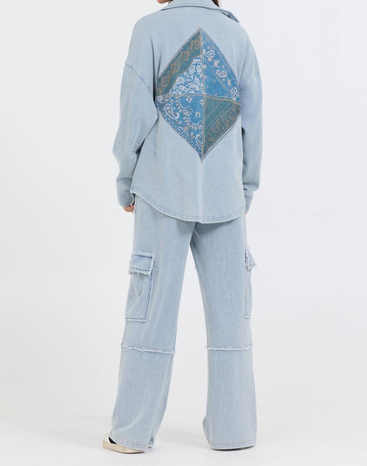 Vintage Havana - Patch Work Button Down Shacket